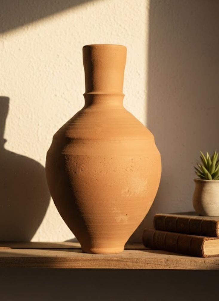 Premium Handmade Clay Pottery Vase – Rustic Earthen Decorative Home Accent - Image 2